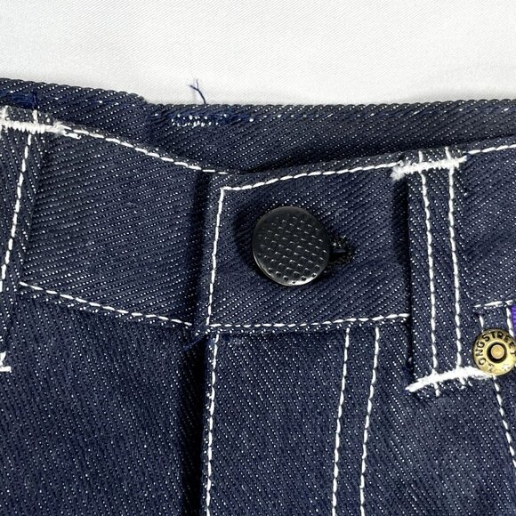NWT Vintage 1970s Longstreet Dark Wash Denim Embroidered Jeans 12S / 23.5" - 24" - Picture 9 of 16